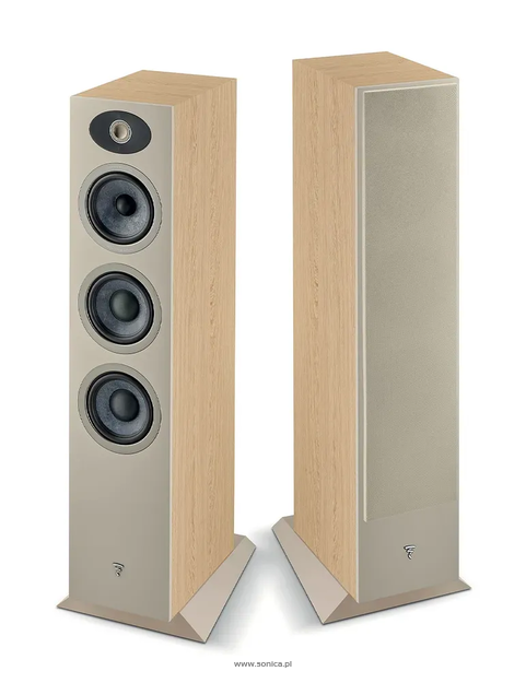 Focal Theva N°2 — Wysokiej jakości kolumny podłogowe z przetwornikami Slatefiber Light Wood